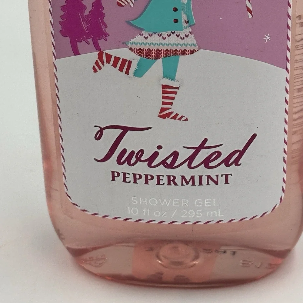 Bath & Body Works TWISTED PEPPERMINT Body‎ Wash Shower Gel Shampoo 10oz NEW